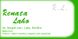 renata laho business card